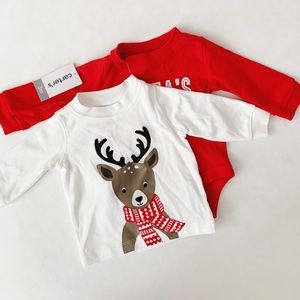 Carters Holiday Reindeer and Santa Helper Shirt